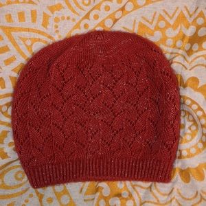 Coal burnt Orange sparkle warm hat